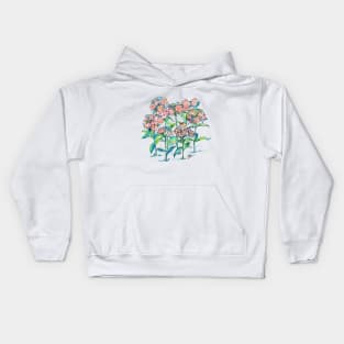 Sweet Williams Flowers color pencil Kids Hoodie